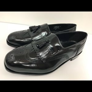 Florsheim Mens Black Lexington Kitty Tassel Loafer